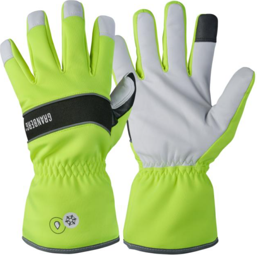 All-round Vinterhansker – Varm og Vanntett (113.1055, Fluorescerende gul/hvit, 6 Par, størrelse-8)