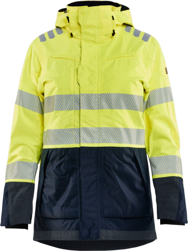 Jakke – Vannavstøtende, Flammehemmende ( 811519113, Gul/Marine, Dame, 1 Stykk, størrelse- XXL)
