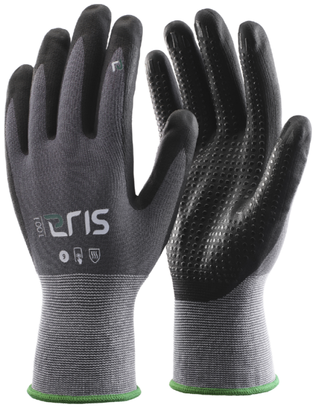 Eris Arbeidshanske – Slitesterk, komfortabel (724000152, Svart, 12 Par, størrelse-9)
