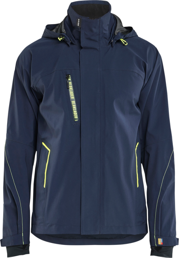Skalljakke – Vanntett, vindtett, pustende ( 811519121, Marine/Gul, 1 Stykk, størrelse-3XL )