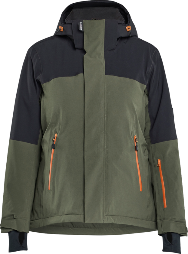 Vinterjakke – Vanntett, vindtett, komfortabel passform ( 811519200, Grønn/Rust, Dame, 1 Stykk, størrelse- XXL)