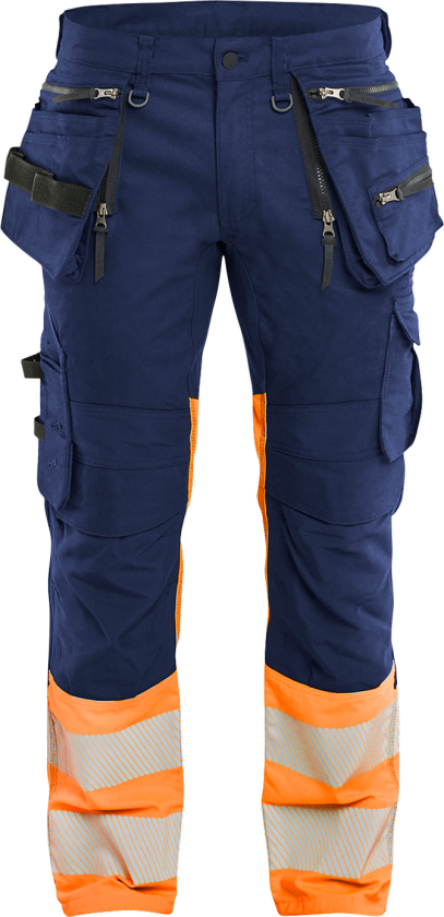 Arbeidsbukser – Slitesterk, Ergonomisk ( 811519897, Marine/Oransje, Dame, 1 Stykk, størrelse- C144)