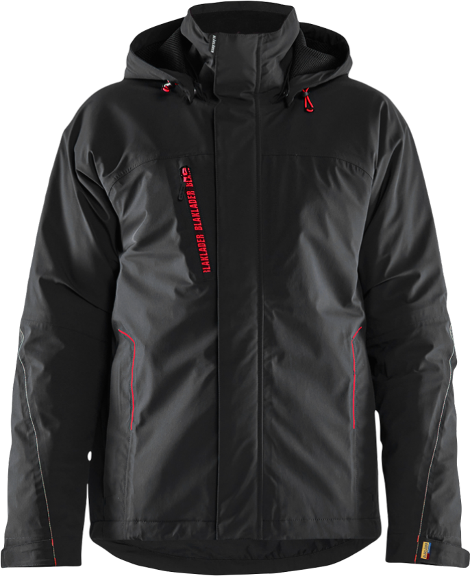 Vinterjakke – Vanntett, vindtett, pustende ( 811519176, Svart/Rød, 1 Stykk, størrelse-2XL )