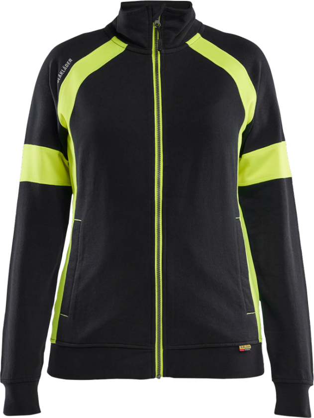 Sweatshirt – Høy Synlighet, Komfort ( 811518772, Svart/Gul, Dame, 1 Stykk, størrelse- 3XL)