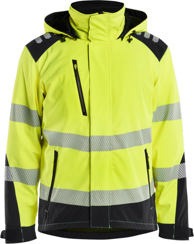 Vinterjakke – Vanntett, Pustende ( 811518924, Gul/Svart, 1 Stykk, størrelse-2XL )