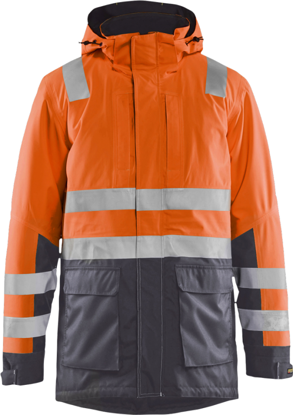 Vinterjakke – Varm, Vanntett Beskyttelse ( 811514747, Oransje/Grå, 1 Stykk, størrelse-L )