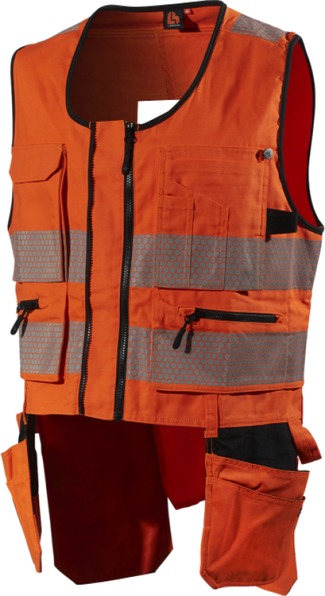 Håndverkervest – Hivis, Vannavstøtende (800053444, Oransje, 1 Stykk, størrelse-XL)