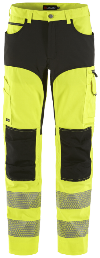 Hi-Vis Servicebukse – God Slitestyrke (800053533, Gul/Svart, 1 Stykk, størrelse-D96)