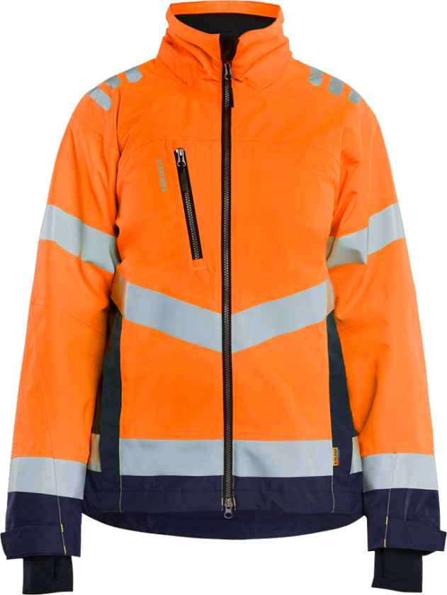 Jakke – Vind- og Vanntett Beskyttelse ( 811519423, Oransje/Marine, Dame, 1 Stykk, størrelse- 3XL)