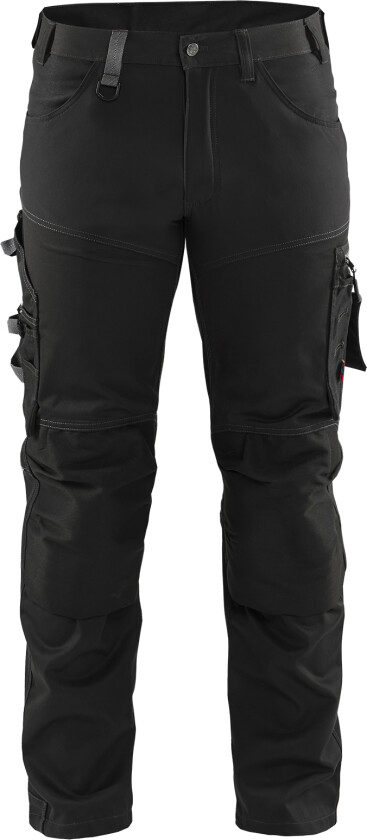 Håndverksbukse med stretch svart