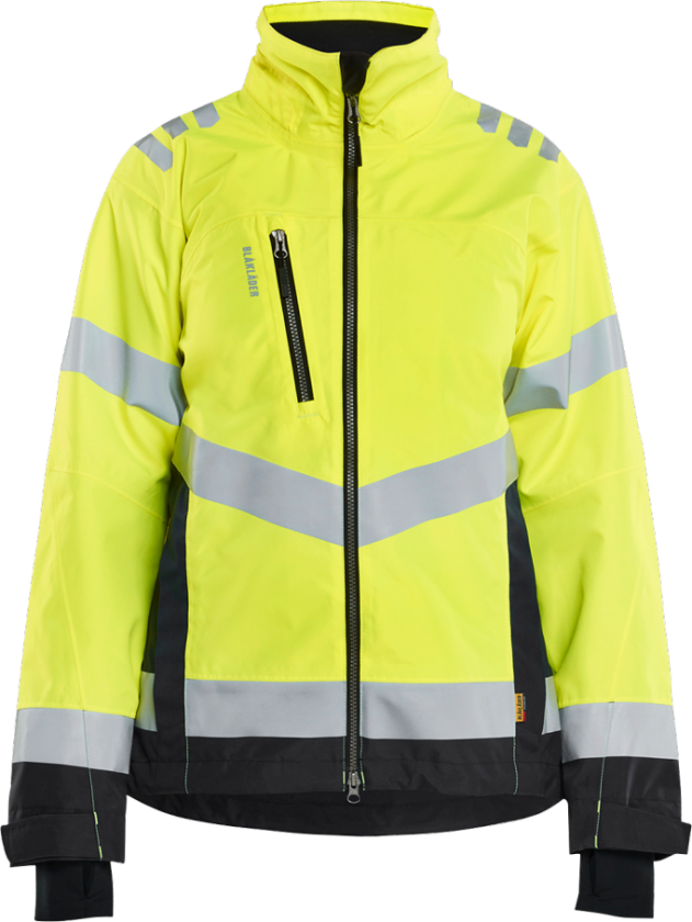 Jakke – Vind- og Vanntett Beskyttelse ( 811519412, Gul/Svart, Dame, 1 Stykk, størrelse- M)