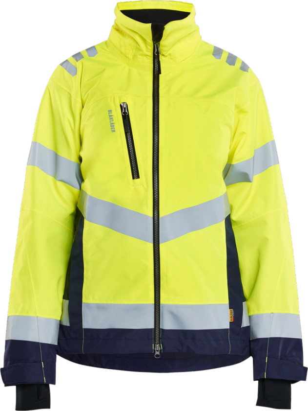 Jakke – Vind- og vanntett Beskyttelse ( 811519406, Gul/Marine, Dame, 1 Stykk, størrelse- L)