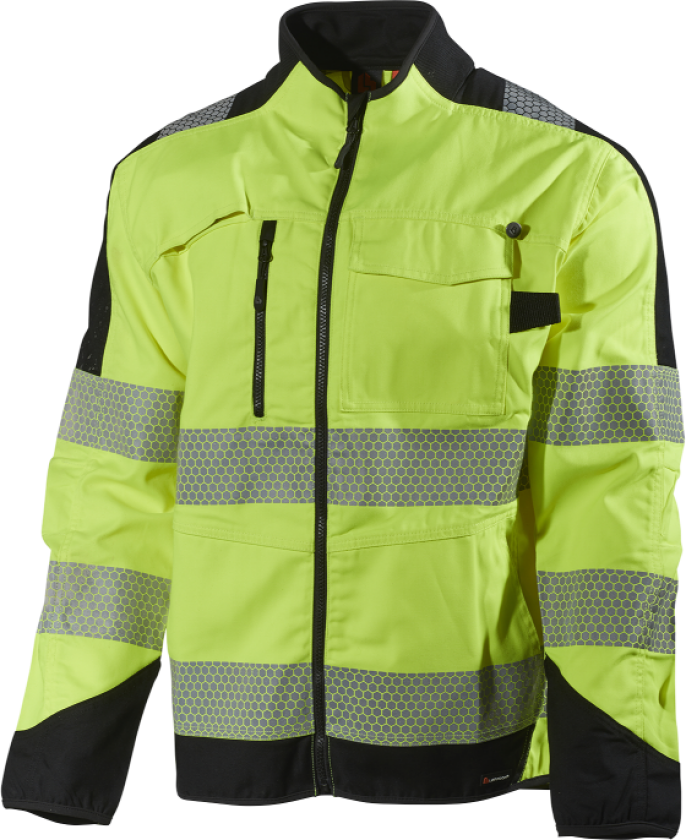 Arbeidsjakke – Hivis & Slitestyrke (800053423, Gul, 1 Stykk, størrelse-3XL)