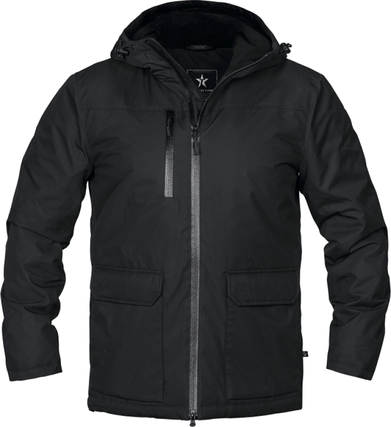 Vinterparkas – Varm, vindtett, vanntett (770000565, Svart, 1 Stykk, størrelse-2XL)