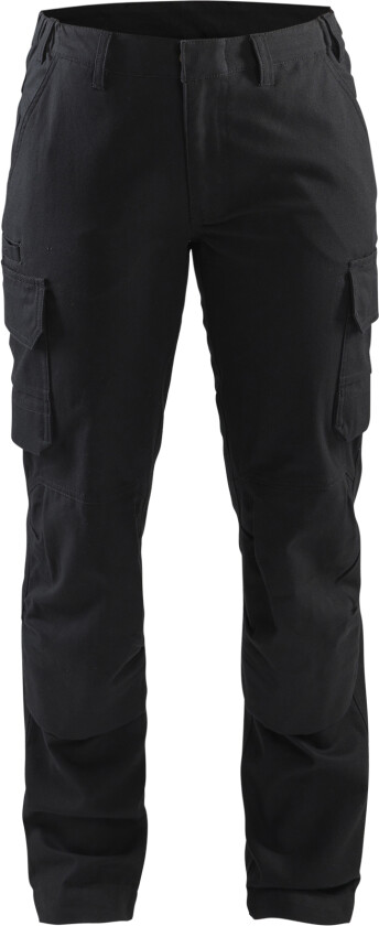 Industribukse stretch dame svart