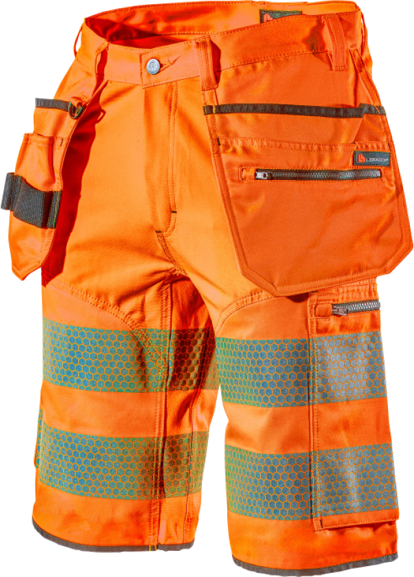 Hi-Vis Shorts – God Slitestyrke, Vannavstøtende (800053251, Oransje, 1 Stykk, størrelse-54)