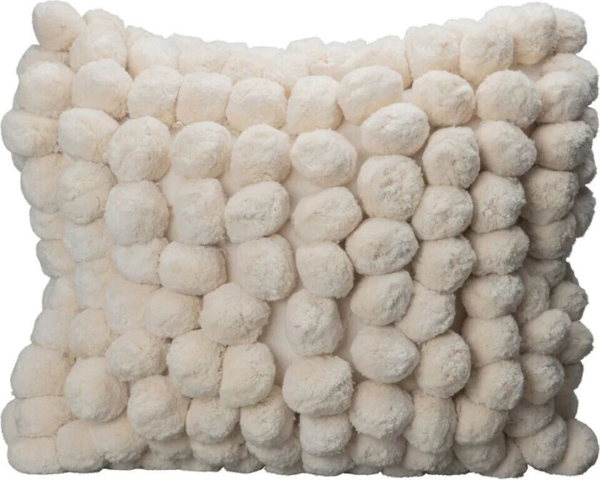 Pom Pom pute 45x45 cm Offwhite