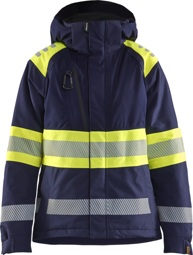 Hi-vis winter jacket class1 marineblå/gul