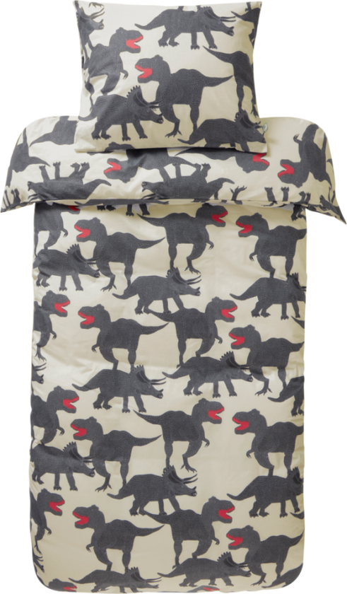 DINO sengesett enkeltseng - økologisk Hvit/svart