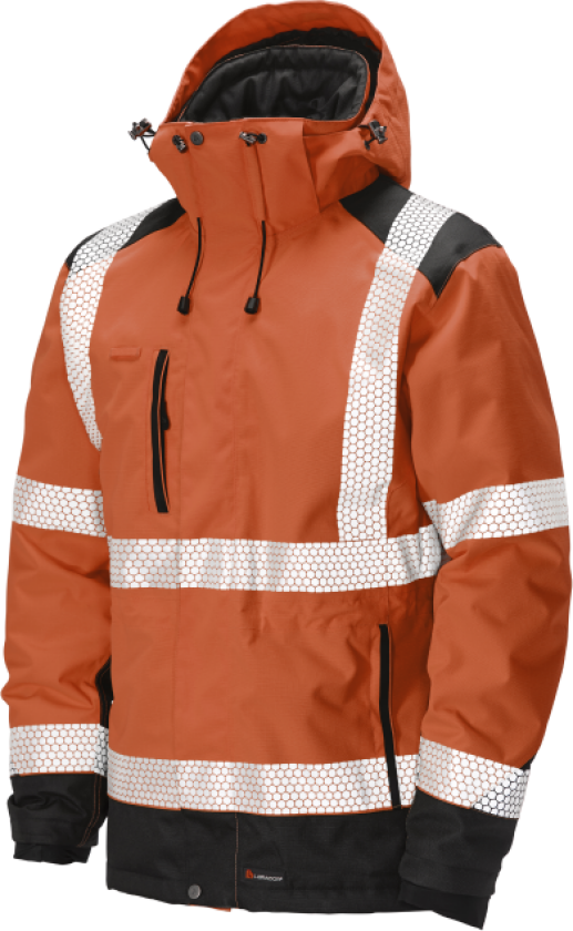 Vinterjakke – Vann- og vindtett, høy synlighet (800053689, Oransje, 1 Stykk, størrelse-5XL)