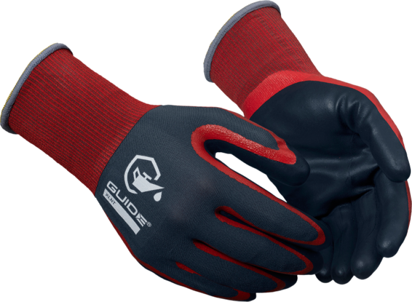 XLNT Hansker – Overlegen Grip, Væsketett (223590142, Rød/Svart, 6 Par, størrelse-6)