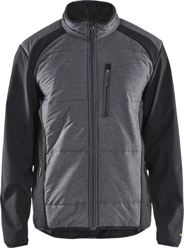 Jakke hybrid svart/mørk grå