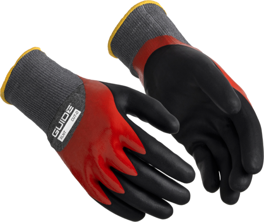 Hanske – Vannavstøtende, Høy Slitestyrke (223590563, Svart/Rød, 6 Par, størrelse-7)