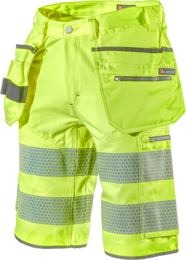 Hi-Vis Shorts – God Slitestyrke, Komfort (800053239, Gul, 1 Stykk, størrelse-48)