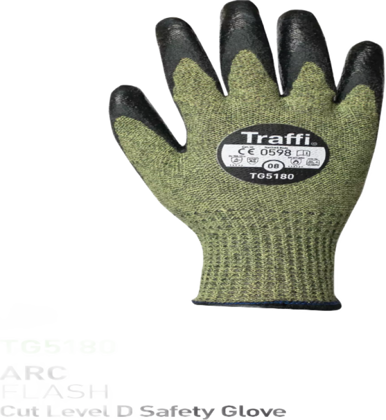 Cut D Neoprene Arc Flash Hanske, Grønn/Svart, 10 Par, STR-TG5180-GRN-06, Størrelse 06