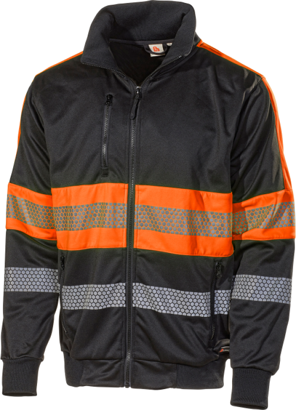 Sweatshirt – God Ventilasjon, Fukttransport (800052643, Svart/Oransje, 1 Stykk, størrelse-L)