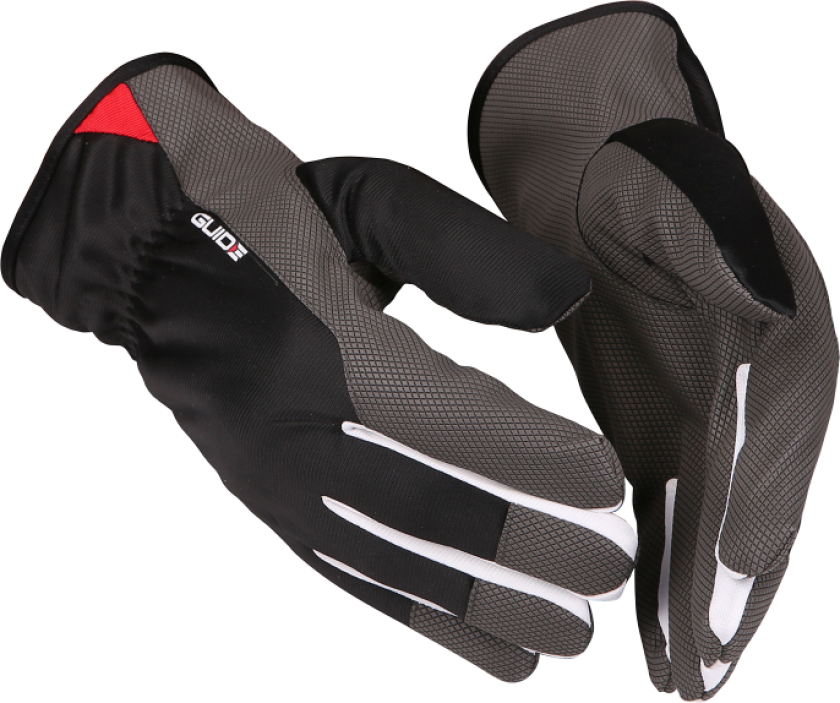 Vinterhanske – Vannavvisende, høy slitestyrke (223540832, Svart/Grå, 6 Par, størrelse-11)