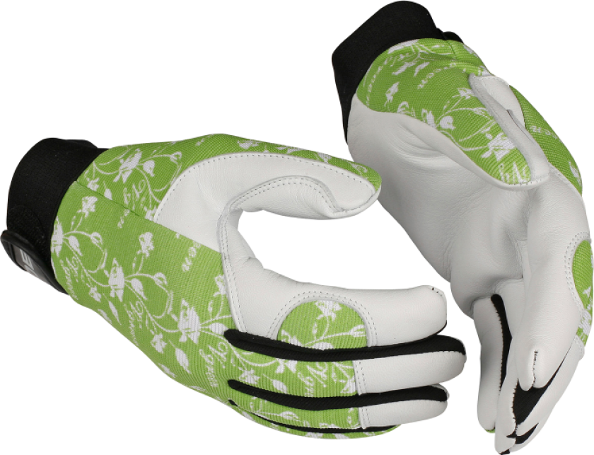 Hagehanske – Høy slitestyrke, komfortabel passform (223602830, Grønn/Hvit, 12 Par, størrelse-8)