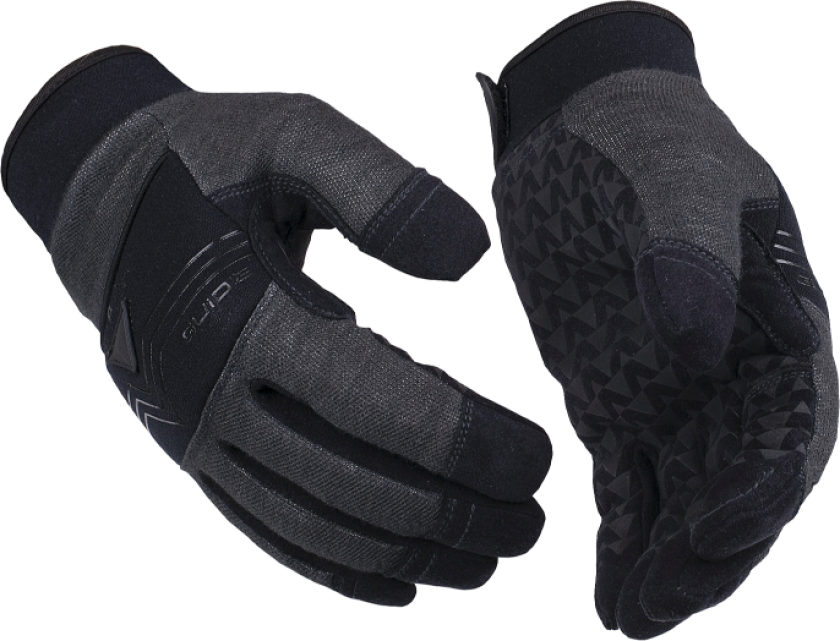 Søkehanske – Kutt- og punkteringsbeskyttelse (223546675, Svart/Grå, 1 PAR, størrelse-9)