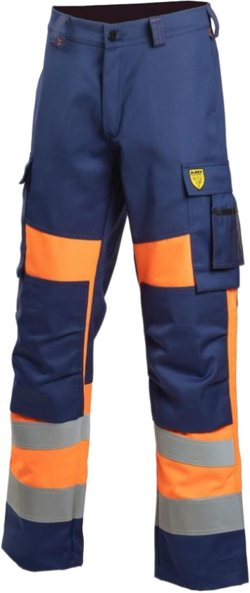 Multi Trousers – Høy Slitestyrke, Komfort (6001B-50, Oransje/mørkeblå, 1 Stykk, størrelse-50)