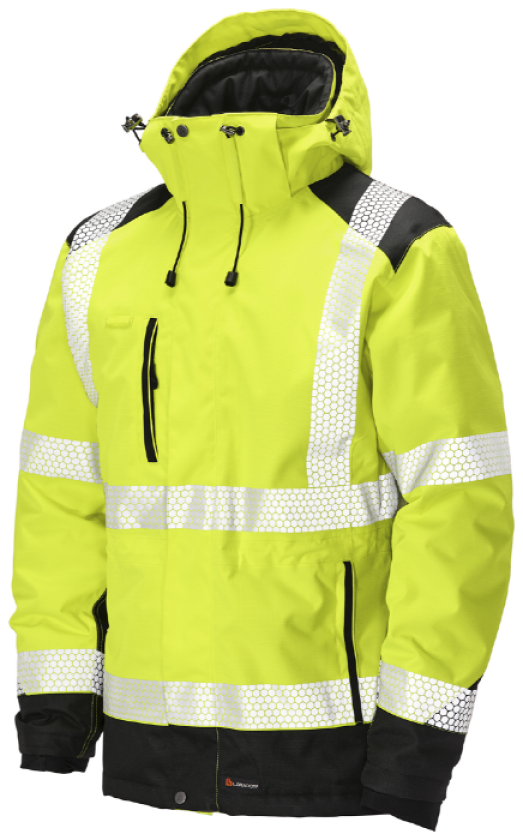 Vinterjakke – Vann- og vindtett, høy synlighet (800053680, Gul, 1 Stykk, størrelse-5XL)