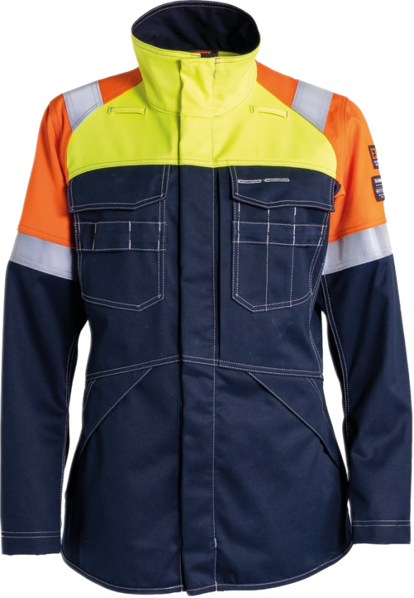 Damejakke – Flammehemmende, PFAS-fri (67378800-M, Flerfarget, 1 Stykk, størrelse-M)