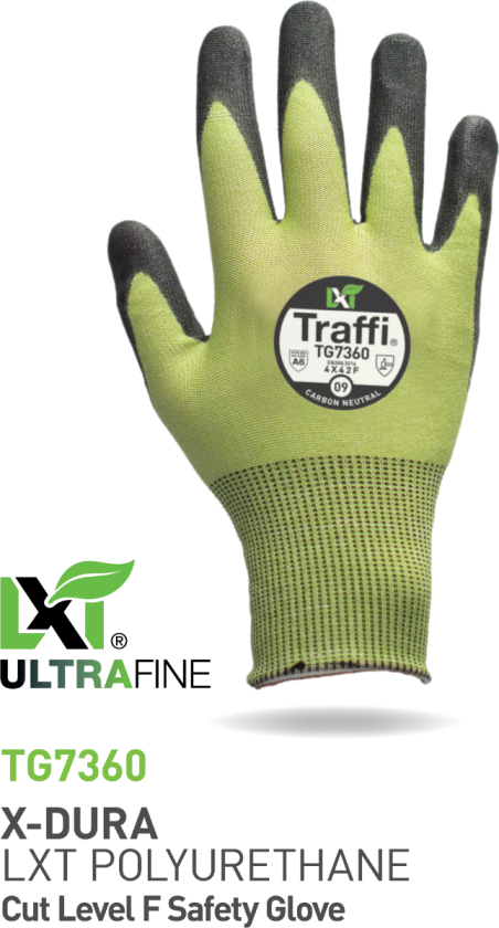 LXT Cut F Ultrafine X-Dura PU-hanske, Grønn, 10 Par, STR-TG7360-GRN-11, Størrelse 11