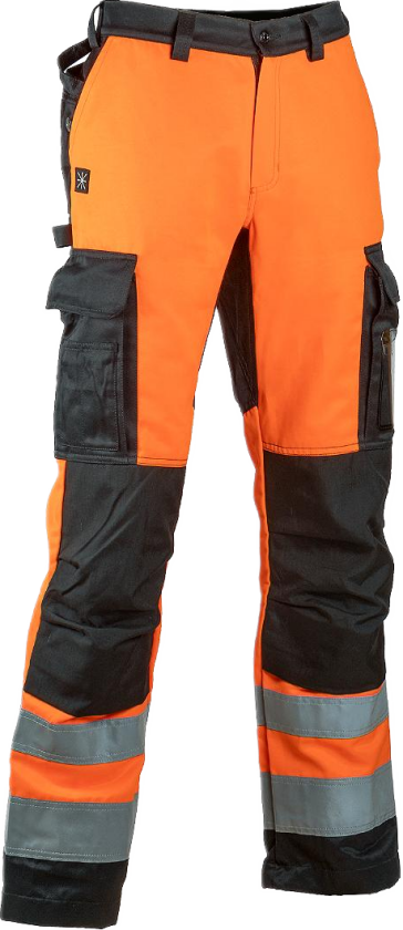 Sikkerhetsbukser – Høy synlighet, slitesterk (6164R-44, oransje, 1 Stykk, størrelse-44)