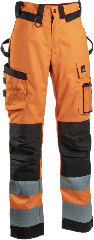 Safety Stretch Bukser – Høy Synlighet (6155R-34, oransje, 1 Stykk, størrelse-34)