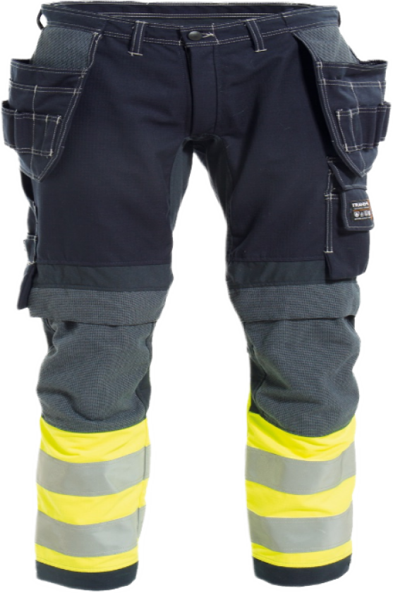Damebukse Håndverk – Flammehemmende, Stretch (63298194-34, Yellow / Navy blue, 1 Stykk, størrelse-34)