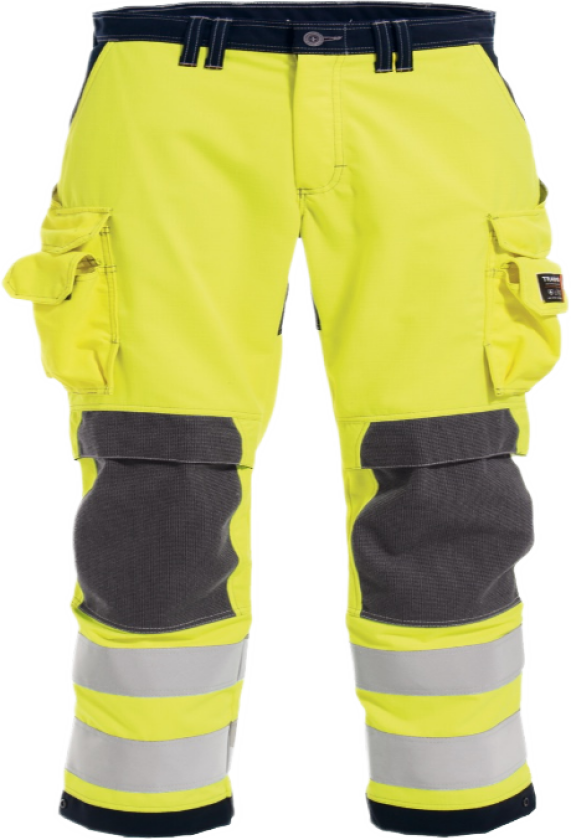 Damebukse Lettfôret – Flammehemmende, Høy Beskyttelse (58708194-36, Gul/marineblå, 1 Stykk, størrelse-36)