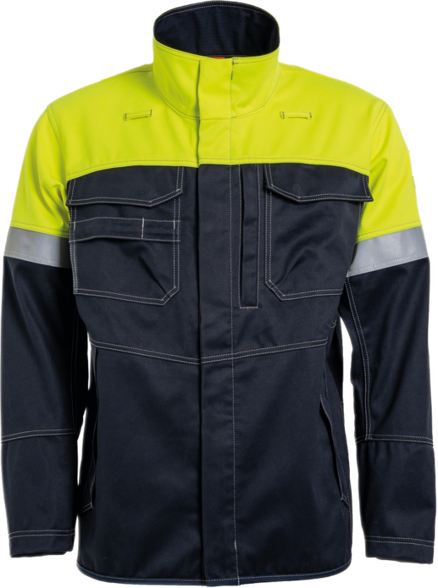 Cantex WS Jakke – Flammehemmende, Høy Komfort (57308894-2XL, Gul/marineblå, 1 Stykk, størrelse-2XL)