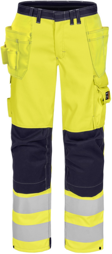 Damebukse Håndverk – Flammehemmende, Høy Komfort (51868894-48, Gul/marineblå, 1 Stykk, størrelse-48)