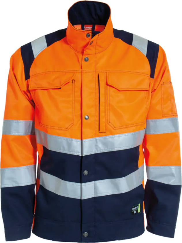Jakke Med Fleecefôr – Høy Synlighet (43354494-4XL, Yellow / Navy blue, 1 Stykk, størrelse-4XL)