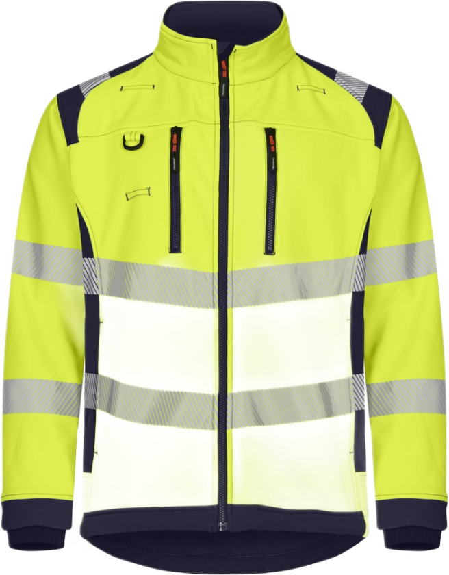 Softshelljakke – Vannavvisende, Høy Komfort (43324894-4XL, Gul/marineblå, 1 Stykk, størrelse-4XL)