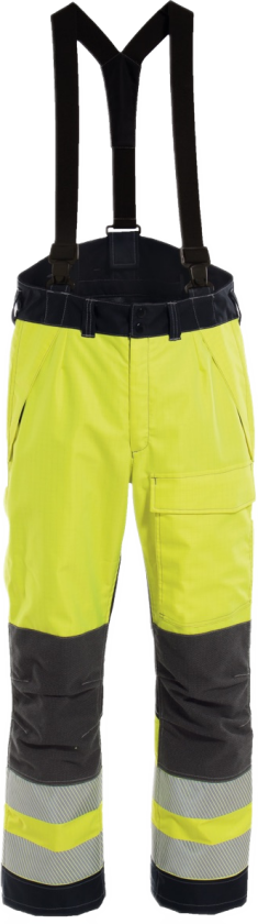 Dame Skallbukse – Inherent Flammehemmende (51399494-S, Gul/marineblå, 1 Stykk, størrelse-S)