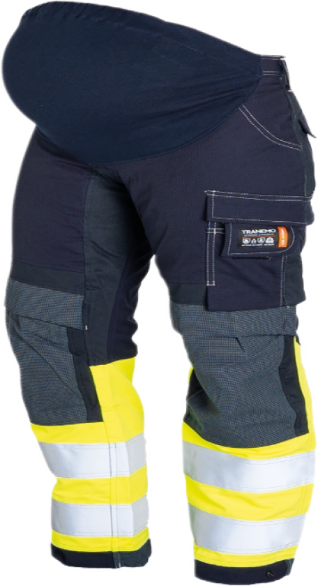 Gravidbukse – Flammehemmende, Komfortabel (63988194-34, Yellow / Navy blue, 1 Stykk, størrelse-34)