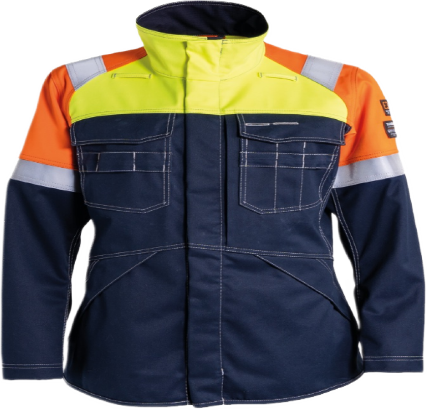 Damejakke – Flammehemmende, PFAS-fri (67378800-S, Flerfarget, 1 Stykk, størrelse-S)