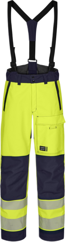 Skallbukse m/seler – Vind- og vanntett (43054694-S, Gul/marineblå, 1 Stykk, størrelse-S)