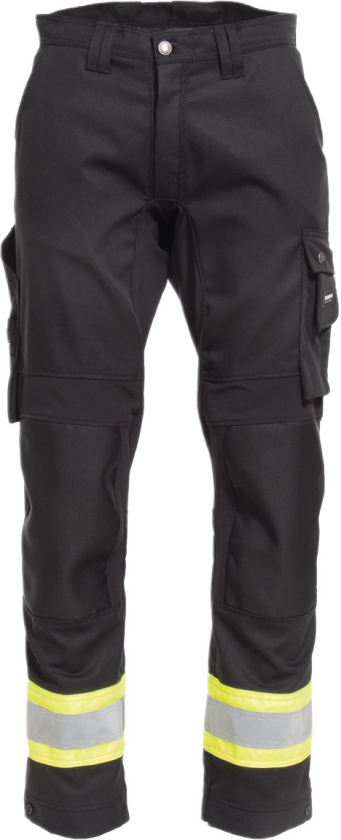Bukse med Stretch – Høy Komfort, Perfekt Passform (19214095-D104, Svart/gul, 1 Stykk, størrelse-D104)